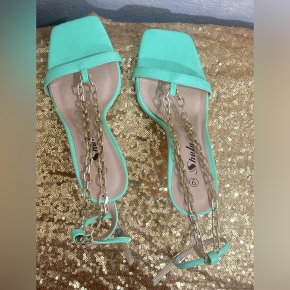 Chain Heels Ankle Strap 4in heel size 9 - Picture 3 of 6